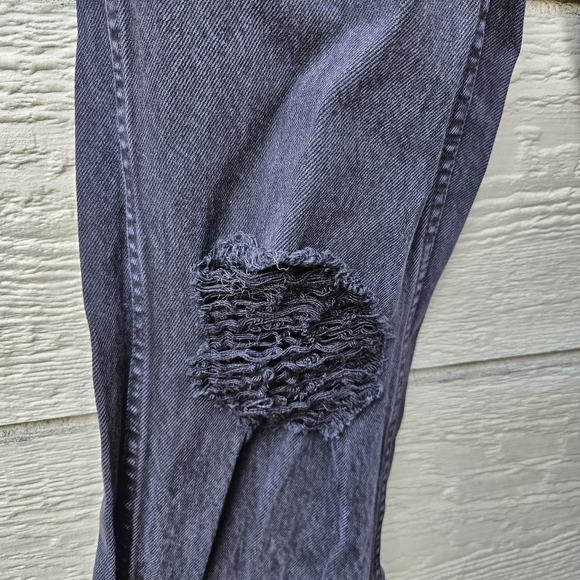 RE/DONE button fly High Rise Loose jeans Washed Black with Rips size 25 - Picture 3 of 12